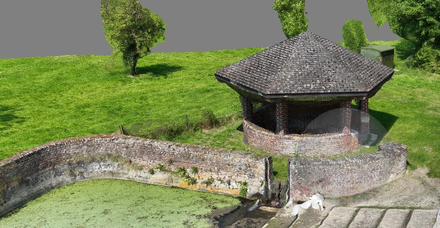 Relevé 3D texturé d'un lavoir